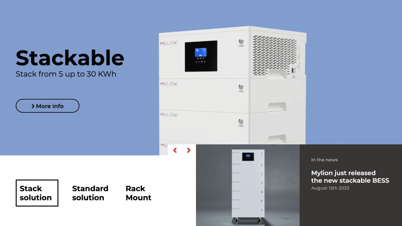 Stackable form 5 up to 30 KWh